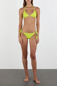 תמונת כל הלוק של Triangle Bikini Set in Green Logomania